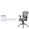 Flash Furniture Task Chair, 18" to 22", Fixed Arms, Gray H-8369F-GY-GG - alternate 3