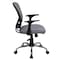 Flash Furniture Task Chair, 18" to 22", Fixed Arms, Gray H-8369F-GY-GG - alternate 9
