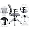 Flash Furniture Task Chair, 18" to 22", Fixed Arms, Gray H-8369F-GY-GG - alternate 5