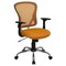 Flash Furniture Task Chair, 18" to 22", Fixed Arms, Orange H-8369F-ORG-GG - alternate 3