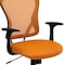Flash Furniture Task Chair, 18" to 22", Fixed Arms, Orange H-8369F-ORG-GG - alternate 6