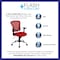 Flash Furniture Task Chair, 18" to 22", Fixed Arms, Red H-8369F-RED-GG - alternate 6