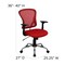 Flash Furniture Task Chair, 18" to 22", Fixed Arms, Red H-8369F-RED-GG - alternate 7
