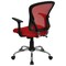 Flash Furniture Task Chair, 18" to 22", Fixed Arms, Red H-8369F-RED-GG - alternate 5