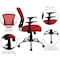 Flash Furniture Task Chair, 18" to 22", Fixed Arms, Red H-8369F-RED-GG - alternate 2