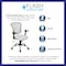 Flash Furniture Task Chair, 18" to 22", Fixed Arms, White H-8369F-WHT-GG - alternate 5