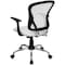 Flash Furniture Task Chair, 18" to 22", Fixed Arms, White H-8369F-WHT-GG - alternate 2