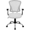Flash Furniture Task Chair, 18" to 22", Fixed Arms, White H-8369F-WHT-GG - alternate 9
