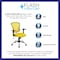 Flash Furniture Task Chair, 18" to 22", Fixed Arms, Yellow H-8369F-YEL-GG - alternate 5