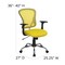 Flash Furniture Task Chair, 18" to 22", Fixed Arms, Yellow H-8369F-YEL-GG - alternate 3