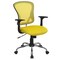 Flash Furniture Task Chair, 18" to 22", Fixed Arms, Yellow H-8369F-YEL-GG - alternate 4
