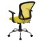 Flash Furniture Task Chair, 18" to 22", Fixed Arms, Yellow H-8369F-YEL-GG - alternate 6