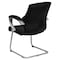 Flash Furniture Contemporary Side Reception Chair, Black Seat, Gray Back, 25 1/4" W 27-1/2" L 38-3/4" H H-9637L-3-SIDE-GG - alternate 3