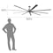 Maxx Air Industrial Ceiling Fan, 8 ft Blade Dia, 9 Blades, 6 Speeds, 120 V, Brushed Nickel, 96 in. W ICF96UPS - alternate 4