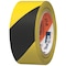 Shurtape Floor Marking Tape, Vinyl, No Legend, Black, Yellow, 2 in W., 4.665IN L., 6.6 mil Thickness, 24 PK 202700 - alternate 2