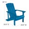 Flash Furniture Charlestown Adirondack Chair, Blue Wood, Blue Seat, Wood Back, 29.5 W 35 H JJ-C14501-BLU-GG - alternate 5