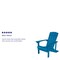 Flash Furniture Charlestown Adirondack Chair, Blue Wood, Blue Seat, Wood Back, 29.5 W 35 H JJ-C14501-BLU-GG - alternate 4