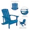 Flash Furniture Charlestown Adirondack Chair, Blue Wood, Blue Seat, Wood Back, 29.5 W 35 H JJ-C14501-BLU-GG - alternate 2