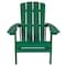 Flash Furniture Charlestown Adirondack Chair, Green Wood, Green Seat, Wood Back, 29.5 W 35 H JJ-C14501-GRN-GG - alternate 9