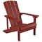Flash Furniture Adirondack Chair, Red Seat, Wood Back, 29.5 W 33-1/2" L 35 H, Extra Wide and Long JJ-C14501-RED-GG - alternate 2