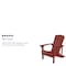 Flash Furniture Adirondack Chair, Red Seat, Wood Back, 29.5 W 33-1/2" L 35 H, Extra Wide and Long JJ-C14501-RED-GG - alternate 8