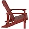 Flash Furniture Adirondack Chair, Red Seat, Wood Back, 29.5 W 33-1/2" L 35 H, Extra Wide and Long JJ-C14501-RED-GG - alternate 9