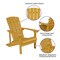 Flash Furniture Charlestown Adirondack Chair, Yellow Wood, Yellow Seat, Wood Back, 29.5 W 35 H JJ-C14501-YLW-GG - alternate 5
