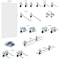 Triton Products 18 pc LocHook Assortment W/ (1) 18" W x 36" H White Epoxy 18-Gauge Steel Square Hole Pegboard LB18-1WH-KIT - alternate 5