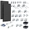 Triton Products (2) 18 In. W x 36 In. H Black Steel Square Hole Pegboards 30 pc. LocHook Assortment & Hanging Bin System LB18-BKKit - alternate 1
