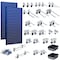Triton Products (2) 18 In. W x 36 In. H Blue Steel Square Hole Pegboards 30 pc. LocHook Assortment & Hanging Bin System LB18-BKit - alternate 1