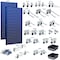 Triton Products (2) 18 In. W x 36 In. H Blue Steel Square Hole Pegboards 30 pc. LocHook Assortment & Hanging Bin System LB18-BKit - alternate 2