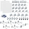 Triton Products (2) 24 In. W x 24 In. H White Epoxy 18-Gauge Steel Square Hole Pegboards 46 pc. LocHook Assortment LB1-Kit - alternate 5