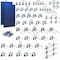 Triton Products (2) 24 In. W x 42-1/2 In. H Blue Epoxy 18-Gauge Steel Square Hole Pegboards 63 pc. LocHook Assortment LB2-BKit - alternate 2