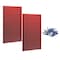 Triton Products (2) Square Hole Pegboards W/ Mounting Hardware, Epoxy 18-Gauge Steel, Red, 24" W x 42-1/2" H LB2-R - alternate 1