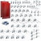 Triton Products (2) 24 In. W x 42-1/2 In. H Red Epoxy 18-Gauge Steel Square Hole Pegboards 63 pc. LocHook Assortment LB2-RKit - alternate 2