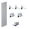 Triton Products Silver Tool Pegboard Kit with (1) 18 In. x 4.5 In. 18-Gauge Steel Square Hole Pegboard 5 pc. LocHook Assortment LBS18T-SLV - alternate 1