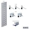 Triton Products Silver Tool Pegboard Kit with (1) 18 In. x 4.5 In. 18-Gauge Steel Square Hole Pegboard 5 pc. LocHook Assortment LBS18T-SLV - alternate 2