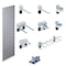 Triton Products Silver Tool Storage Kit with (1) 31.5 In. x 9 In. 18-Gauge Steel Square Hole Pegboard 8 pc. LocHook Assortment LBS31T-SLV - alternate 1