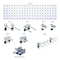 Triton Products White Tool Storage Kit with (1) 31.5 In. x 9 In. 18-Gauge Steel Square Hole Pegboard 8 pc. LocHook Assortment LBS31T-WHT - alternate 3