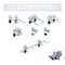 Triton Products White Tool Pegboard Kit with (1) 36 In. x 4.5 In. 18-Gauge Steel Square Hole Pegboard 8 pc. LocHook Assortment LBS36T-WHT - alternate 1