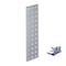 Triton Products (1) 18 In. W x 4.5 In. H Silver Epoxy 18-Gauge Steel Square Hole Pegboard Strip LBS-4S - alternate 1