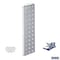 Triton Products (1) 18 In. W x 4.5 In. H Silver Epoxy 18-Gauge Steel Square Hole Pegboard Strip LBS-4S - alternate 3