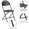 Flash Furniture Folding Chair, Plastic, Fan Back, Black LE-L-4-BK-GG - alternate 2