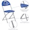 Flash Furniture Folding Chair, Plastic, Fan Back, Blue LE-L-4-BL-GG - alternate 2
