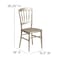 Flash Furniture Hercules Napoleon Chair, 15-1/2 in W 18" L 36-1/4" H LE-L-MON-GD-GG - alternate 5