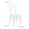 Flash Furniture Hercules Premium Chiavari Chair, White Seat, White Back, 15.75 W 18-1/2" L 36.5 H, Resin Seat LE-WHITE-GG - alternate 5