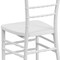Flash Furniture Hercules Premium Chiavari Chair, White Seat, White Back, 15.75 W 18-1/2" L 36.5 H, Resin Seat LE-WHITE-GG - alternate 3