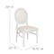 Flash Furniture White Round Back Dining Chair LE-W-W-MON-GG - alternate 7