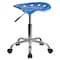 Flash Furniture Tractor Seat w/Chrome Frame, Blue, Caster Type: Dual-Wheeled LF-214A-BRIGHTBLUE-GG - alternate 2