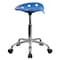 Flash Furniture Tractor Seat w/Chrome Frame, Blue, Caster Type: Dual-Wheeled LF-214A-BRIGHTBLUE-GG - alternate 9